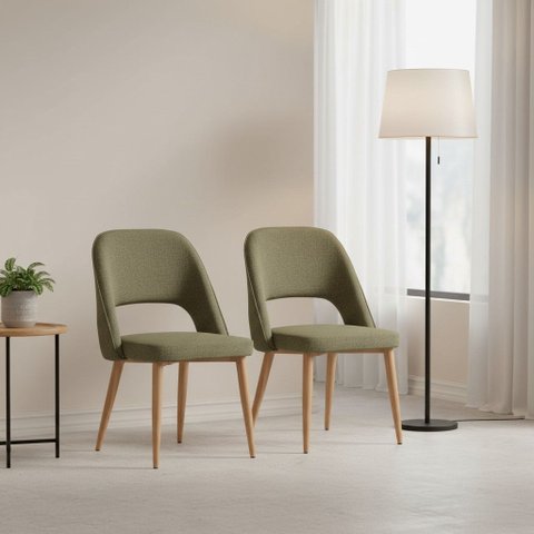 Conjunto 2 Cadeiras Estofadas Modernas Lisboa Fratini