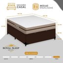 Ver imagem 6 de Cama Box com Baú Casal Bioclassic Molas Ensacadas Marrom Royal Sleep