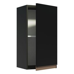 Armário de Cozinha Aéreo 35 cm 1 Porta Preto Reims Madesa - 4