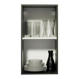 Armário de Cozinha Aéreo 35 cm 1 Porta Preto Reims Madesa - 5