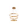 Lustre Pendente Moderno Dourado 3 Anéis em Led 3000k Tm - 1