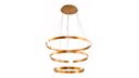Ver imagem 1 de Lustre Pendente Moderno Dourado 3 Anéis em Led 3000k Tm