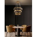 Ver imagem 3 de Lustre Pendente Moderno Dourado 3 Anéis em Led 3000k Tm