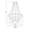 Lustre Pendente Moderno Dourado 3 Anéis em Led 3000k Tm - 2