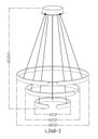 Ver imagem 2 de Lustre Pendente Moderno Dourado 3 Anéis em Led 3000k Tm