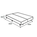 Ver imagem 3 de Base Box Blindado King Bipartido HomeQueen Corino Branco 40x193x203