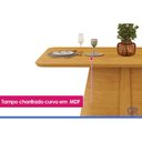 Ver imagem 3 de Mesa Jantar Ryze c/Tampo MDF Curvo 170x90cm Freijo DJ Móveis