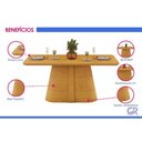 Ver imagem 2 de Mesa Jantar Ryze c/Tampo MDF Curvo 170x90cm Freijo DJ Móveis