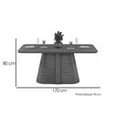 Ver mais imagens de Mesa Jantar Ryze c/Tampo MDF Curvo 170x90cm Freijo DJ Móveis