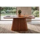 Ver imagem 1 de Mesa Jantar Ryze c/Tampo MDF Curvo 170x90cm Freijo DJ Móveis
