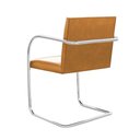Ver imagem 2 de Cadeira Brno Couro Natural Caramelo Tubular Cromada