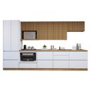 Ver imagem 3 de Cozinha Completa Modulada 7 Peças 9 Portas 7 Gavetas com Rodapé Norten Branco/Nature