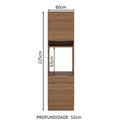 Ver imagem 2 de Torre Quente Madesa Stella 60 cm 1 Porta 3 Gavetas Rustic Cor:Rustic