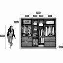 Ver imagem 5 de Guarda Roupa Casal 6 Portas e 8 Gavetas Rizon Plus Branco - Novo Horizonte