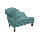Ver imagem 3 de Recamier Sofá Direito Larissa 120cm Sala Veludo Azul Turquesa - Incasa Decor