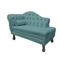 Ver imagem 4 de Recamier Sofá Direito Larissa 120cm Sala Veludo Azul Turquesa - Incasa Decor