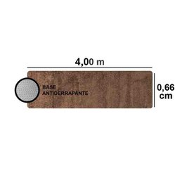 Passadeira Pratatêxtil 0,66m X 4,00m Antiderrapante.:chocolate - 3