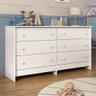 Cômoda Infantil 136cm com 6 Gavetas Flex Multimóveis Mp4262 Branco - 1