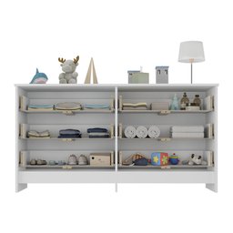 Cômoda Infantil 136cm com 6 Gavetas Flex Multimóveis Mp4262 Branco - 5