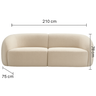 Sofá Nuvem 210cm Conforto Premium Decorativo Orgânico - 4