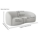 Ver imagem 2 de Sofá Nuvem 210cm Conforto Premium Decorativo Orgânico