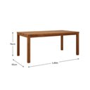 Ver imagem 3 de Mesa de Jantar 180cm 1555ne com 6 Cadeiras 1557ne Nature Madeira Maciça Rústico Escuro Finestra