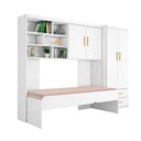 Ver imagem 1 de Conjunto Modulado Completo Chiara Quarto Infantil Roupeiro 4 Portas 2 Gavetas Branco Phoenix Baby