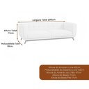 Ver imagem 3 de Sofá Coin 2 Lugares 200cm Off White Bouclé Fibra Sintética Sallar Home