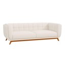 Ver imagem 1 de Sofá Coin 2 Lugares 200cm Off White Bouclé Fibra Sintética Sallar Home