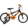 Bicicleta Kami Star Kid Anime Aro 16 - Preta e Laranja - 1