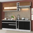 Ver imagem 1 de Armário de Cozinha Completa 220cm Branco/Preto/Rustic Parma Madesa 02