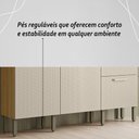 Ver mais imagens de Armário de Cozinha Compacta Mdf 6 Portas Ferrara Plus - Freijó/soft