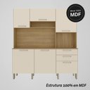 Ver imagem 5 de Armário de Cozinha Compacta Mdf 6 Portas Ferrara Plus - Freijó/soft