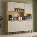 Ver imagem 1 de Armário de Cozinha Compacta Mdf 6 Portas Ferrara Plus - Freijó/soft