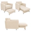 Ver imagem 6 de Poltrona Extensivel Confortável 125cm Daiana Suede Bege Império Decor