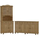 Ver imagem 1 de Cristaleira 4 Portas e Balcao 4 Portas Madeira Maciça Freijo Milani Store