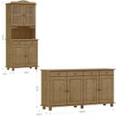 Ver imagem 2 de Cristaleira 4 Portas e Balcao 4 Portas Madeira Maciça Freijo Milani Store