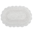 Ver imagem 1 de Tapete Banheiro Crochê Oval 50x80 Branco Kacyumara - Casa k