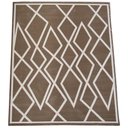 Ver imagem 1 de Tapete Mist Brown Geométrico Marrom com Branco para Sala e Quarto 150x200cm