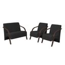 Ver imagem 1 de Conjunto Poltronas Vênus 1 Dois Lugares 2 Um Lugar Braços em Madeira 1 Namoradeira D Salla Suede