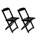 Ver imagem 1 de Kit 2 Cadeiras de Madeira Dobravel Tabaco