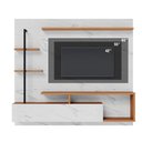Ver imagem 1 de Painel Home Suspenso Tv até 58 1 Porta 3 Prateleiras Maragogi Calacatta Freijó Calacatta Freijó