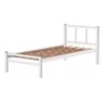 Cama Tubolar Solteiro em Aço Reforçada:cama Lais/branco - 1
