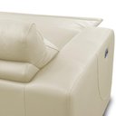 Ver imagem 4 de Sofá 3 Lugares Rettrátil Reclinável Elétrico 254cm Mazi L06 Couro Off White - Lyam Decor