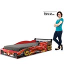 Ver imagem 3 de Cama Infantil com Proteção Lateral e Porta Objetos Quarto Truck P04 Preto Vermelho - Lyam Decor