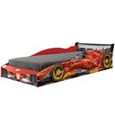 Ver imagem 1 de Cama Infantil com Proteção Lateral e Porta Objetos Quarto Truck P04 Preto Vermelho - Lyam Decor
