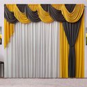 Ver imagem 1 de Cortina Inspiração 3 Metros Sala Quarto para Varão - Amarela