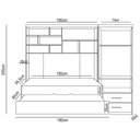 Ver imagem 4 de Quarto Infantil Modulado 4 Portas com Bicama Chiara Carvalho/branco - Phoenix