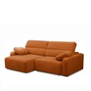 Ver imagem 2 de Sofá Decorativo Sala de Estar Ícaro 3 Lugares 260cm Reclinável e Retrátil Bouclê Terracota G89 - Gra