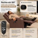 Ver imagem 4 de Poltrona do Papai Austin Decorativa Massagem Reclinável e Aquecimento Giratório Balanço 2 Porta Copo